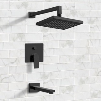 Tub and Shower Faucet Matte Black Tub and Shower Faucet Set Remer TSF41